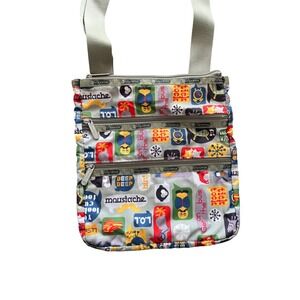 LeSportsac Crossbody‎ Bag 3 Zip Pockets Novelty Print Shoulder Bag